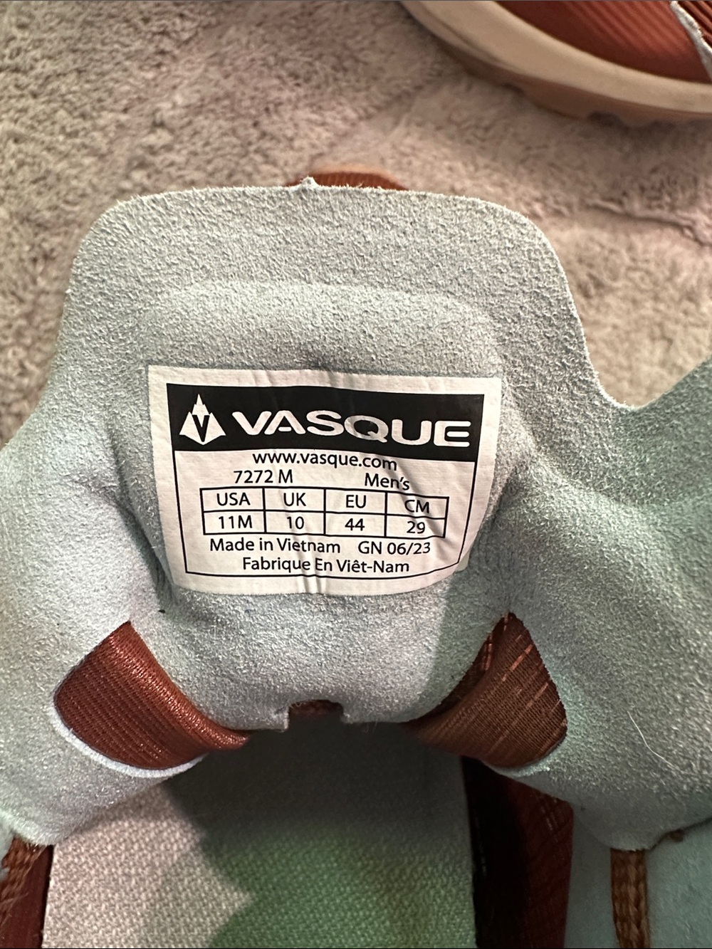 Vasque Men's Athletic Trail Shoes - Rust/White - Picture 2 of 4